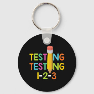 Chaveiro Teste do professor no dia 1-2-3