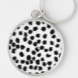 Chaveiro Teste padrão Dalmatian preto e branco do impress