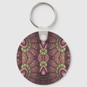 Chaveiro Teste padrão do abstrato do roxo dos ásteres de