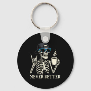 Chaveiro Teto de Halloween do Café Nunca Melhor Esqueleto