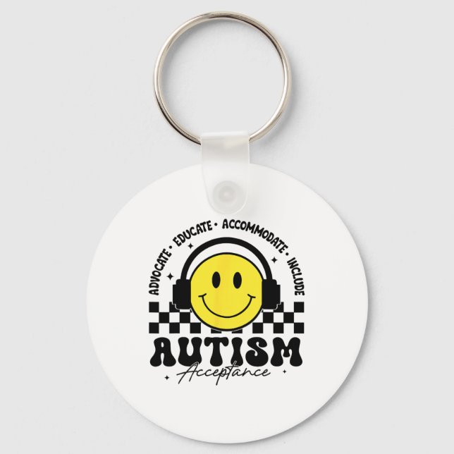 Chaveiro Teto Especial de Educação de Consciência Autismo (Frente)