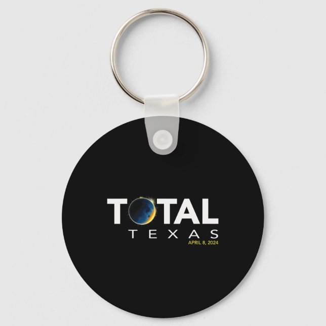 Chaveiro Texas April 8 Total Solar Eclipse 2024 (Frente)