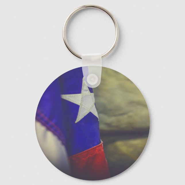 Chaveiro Texas Flag Rustic Lone Star EUA (Frente)