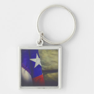 Chaveiro Texas Flag Rustic Lone Star State EUA