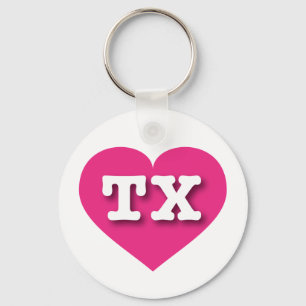 Chaveiro Texas Hot Pink Heart - Adoro TX