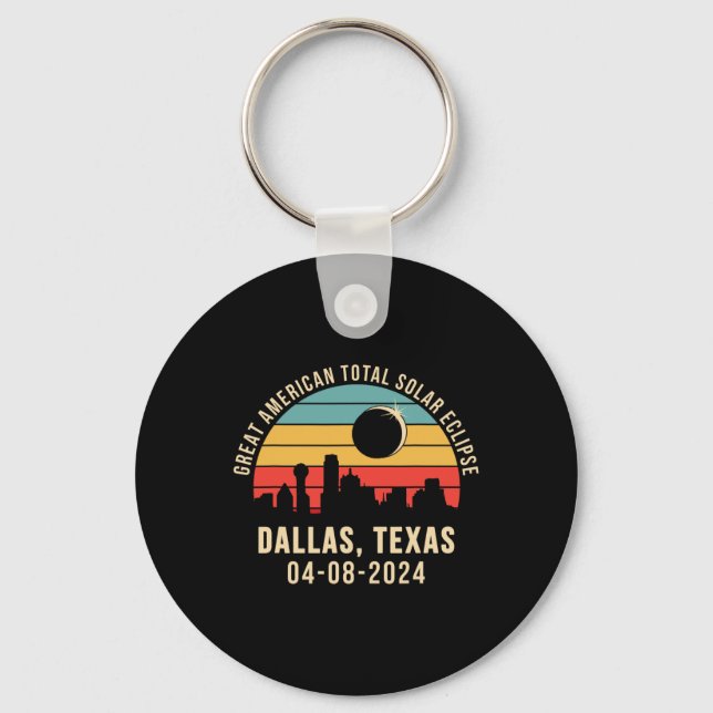 Chaveiro Texas Skyline Total Solar Eclipse 2024 (Frente)