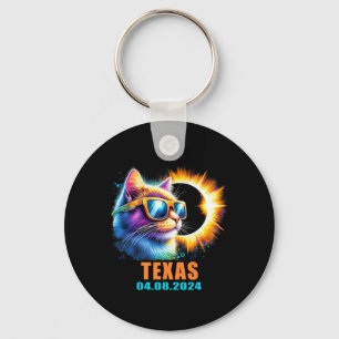 Chaveiro Texas Total Solar Eclipse 2024 Cat Solar Eclipse G