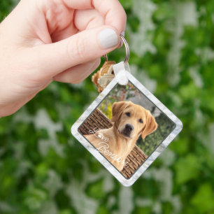 Chaveiro Texto de Citação do Coração do Amor com Imagem Mod