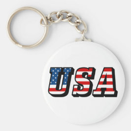 Chaveiro Texto de Sinalizador EUA