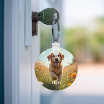 Chaveiro Texto do nome da foto do cão<br><div class="desc">Personalize e adicione uma foto do seu cachorro e um nome.</div>