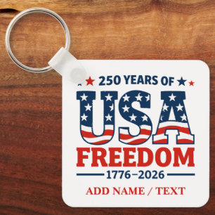 Chaveiro Texto Personalizado 250 Anos de Bandeira de Liberd