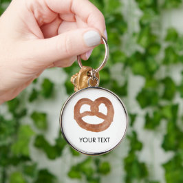 Chaveiro Texto Personalizado de Pretzel Suave Salgado