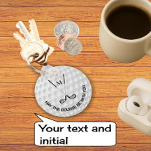 Texto personalizado dos clubes de golfe monograma