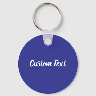 Chaveiro Texto Personalizado em Azul com Letra Branca