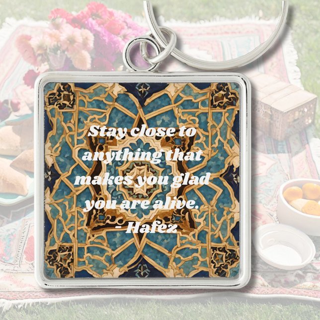 Chaveiro Texto Personalizado Khatam Marquetry Artes Iranian (Custom Text Khatam Marquetry Iranian Art Gifts)