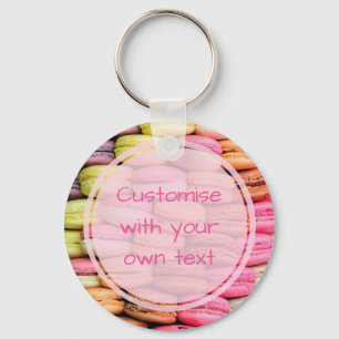 Chaveiro Texto Personalizado Macarons Divertidos