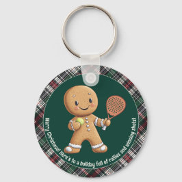 Chaveiro 🎾 🎄 Texto personalizado, Natal baseado em Padel