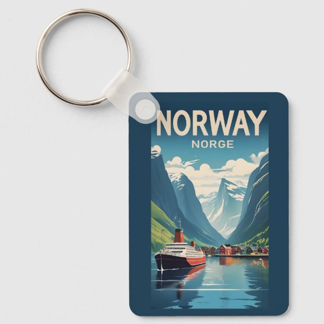 Chaveiro Texto personalizado Noruega (Frente)