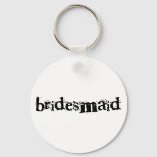 Chaveiro Texto Preto de Bridesmaid