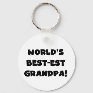 Chaveiro Texto preto ou branco do vovô do Melhor-est do