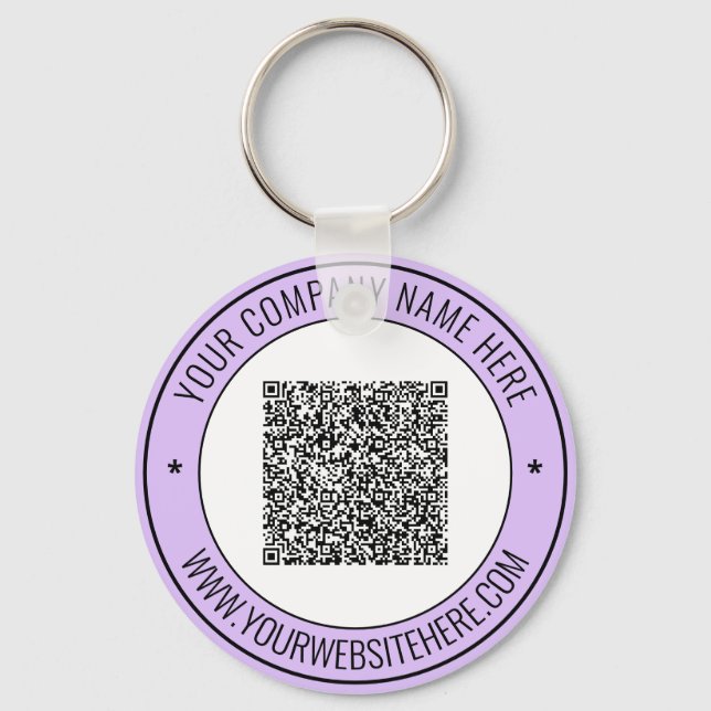 Chaveiro Texto promocional de informações de código QR Chav (Frente)