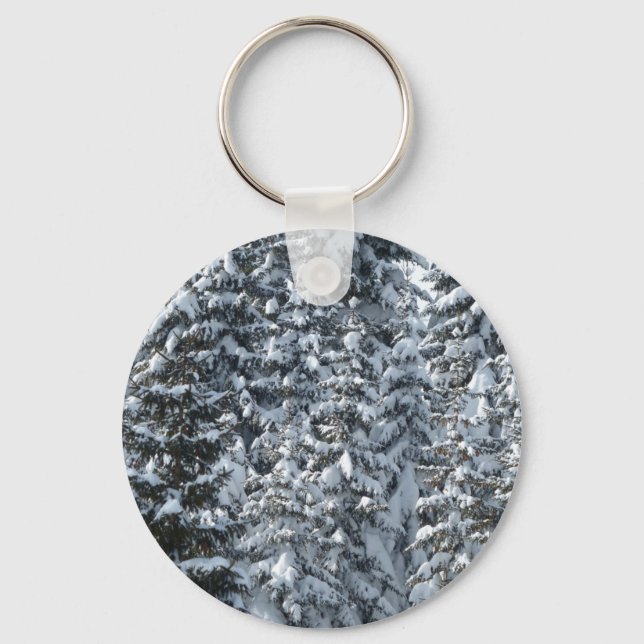Chaveiro Textura de árvore de abertura de neve (Frente)