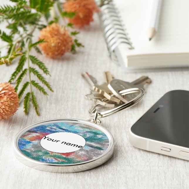 Chaveiro Textura de Crayons (Lateral)