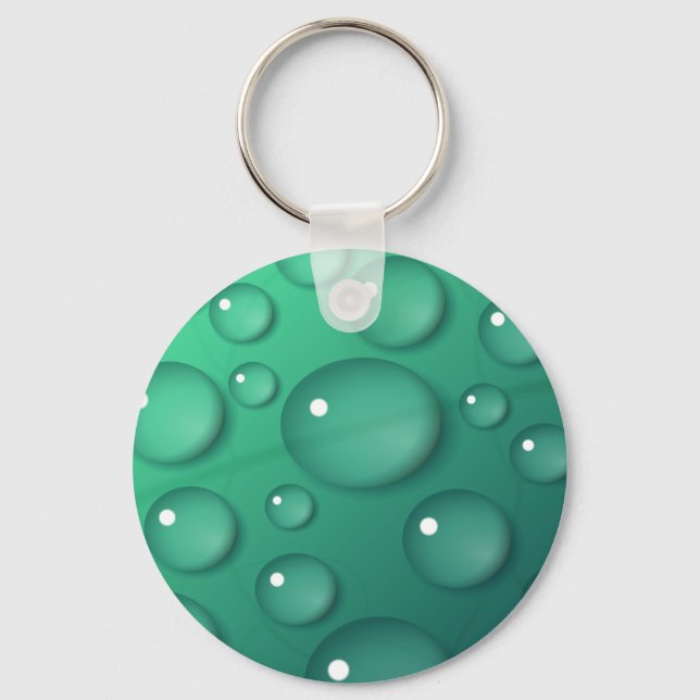 Chaveiro Textura de derramamento de chuva em teal (Frente)