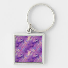 Chaveiro Textura de Gel de Cristal Roxo Ametist