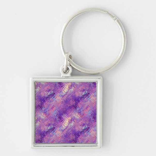 Chaveiro Textura de Gel de Cristal Roxo Ametist (Frente)