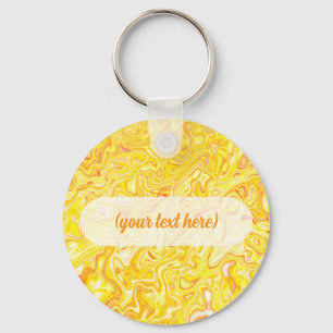 Chaveiro Textura de mármore amarelo limão mel Abstrato Líqu