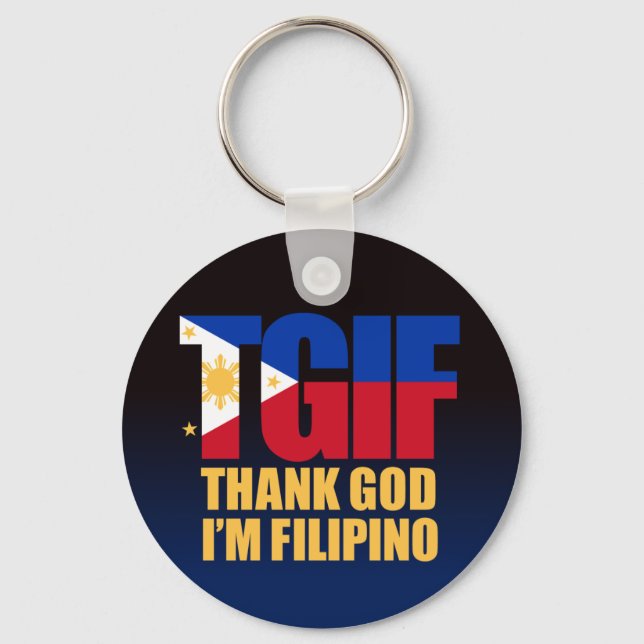 Chaveiro TGIF Filipino com bandeira filipina (Frente)