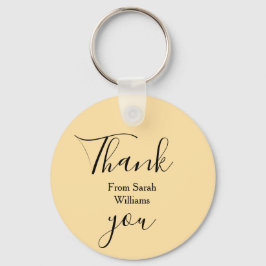 Chaveiro Thank you from add name yellow Pastel boho wedding