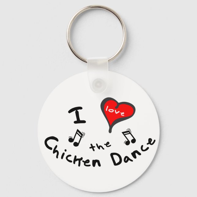 Chaveiro "The Chicken Dance Gifts - I Heart the Chicken Dan (Frente)