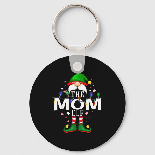 Chaveiro The Mom Elf Christmas Family Pajama Party  (Frente)