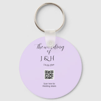 Chaveiro The wedding of add couple name QR code scan detail