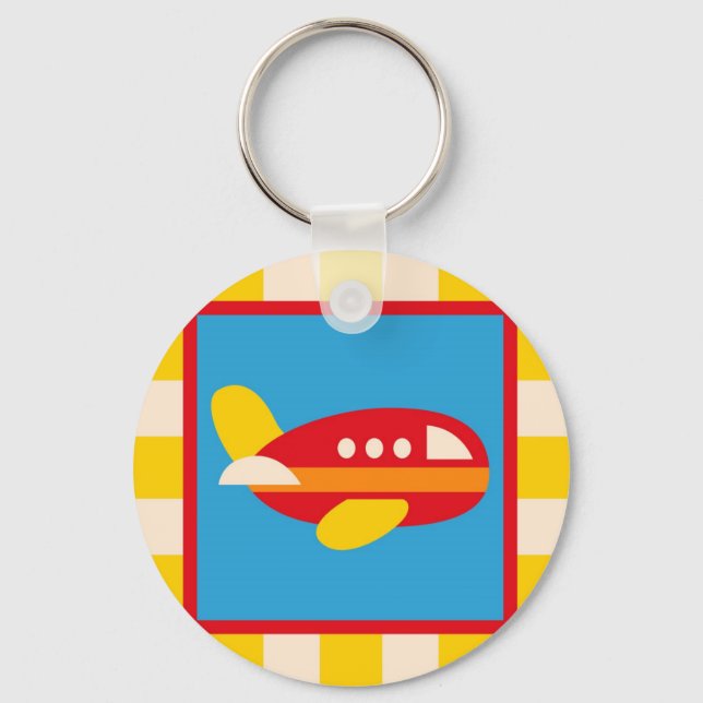Chaveiro Theme Kids De Transporte De Aviões Cutes Ofertas (Frente)