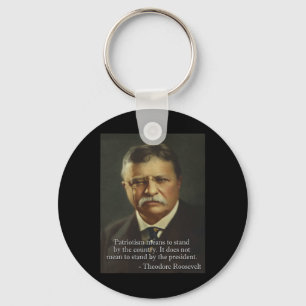 Chaveiro Theodore Roosevelt Meme Anti Trump Tee