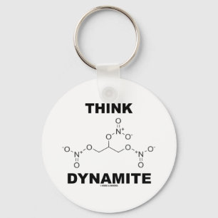 Chaveiro Think Dynamite (Molécula Química de Nitroglicerina