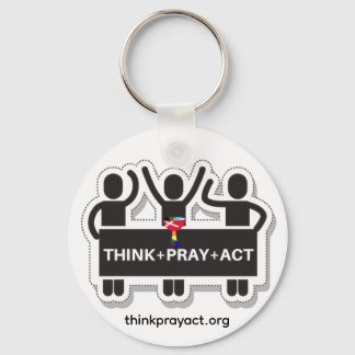 Chaveiro Think+Pray+Act Keychain