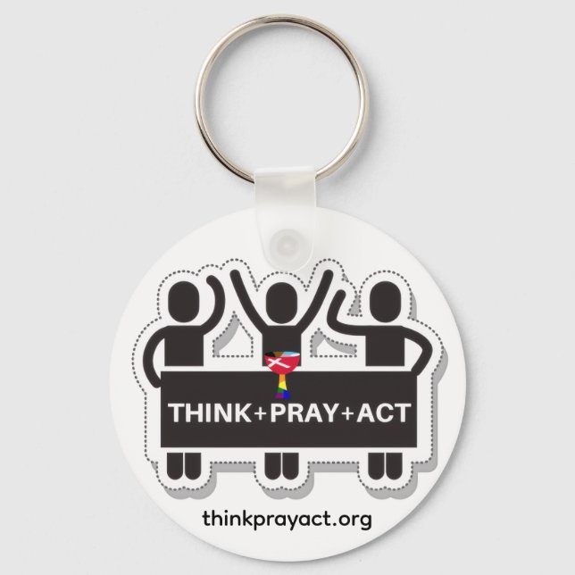 Chaveiro Think+Pray+Act Keychain (Frente)