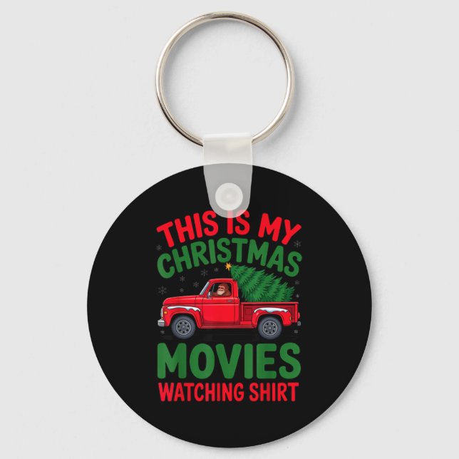 Chaveiro This Is My Christmas Movie Watching Shirt Bigfoot  (Frente)