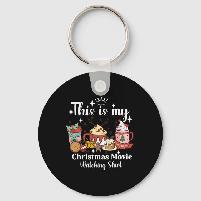 Chaveiro This Is My Christmas Movie Watching Shirt Family M (Frente)