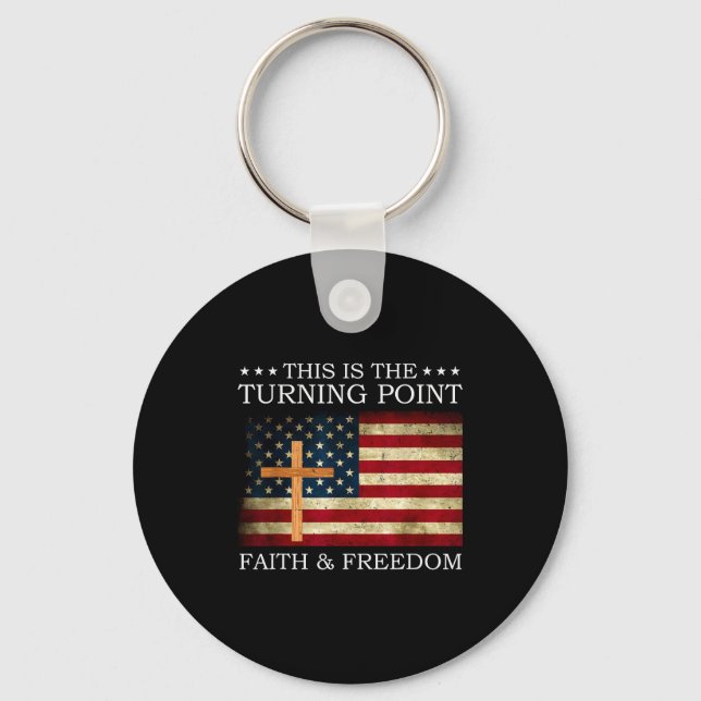 Chaveiro This Is The Turning Point Patriotic Christian Fait (Frente)