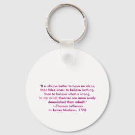 Chaveiro Thomas Jefferson - É sempre melhor