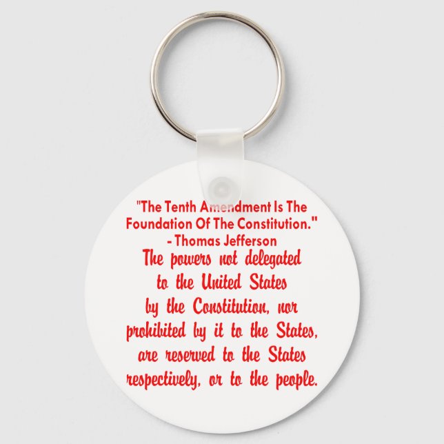 Chaveiro Thomas Jefferson Sobre A Décima Alteração (Frente)