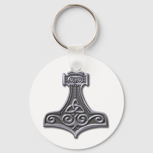 Chaveiro Thor's Hammer-prata (Frente)