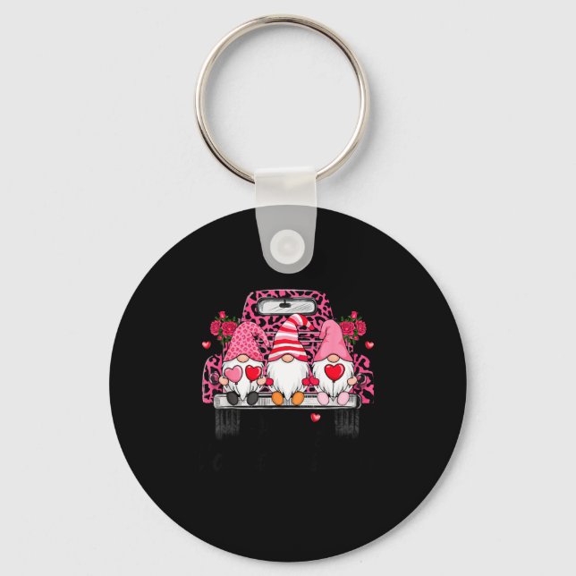 Chaveiro Three Gnomes And Leopard Truck Happy Valentine's D (Frente)