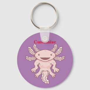 Chaveiro Thunder_Cove do Axolotl Cor-de-Rosa Cor-de-Rosa