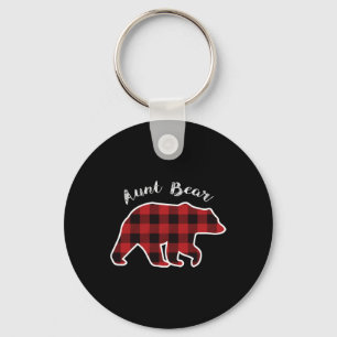 Chaveiro Tia Bear Women Red Xadrez Natal Gift